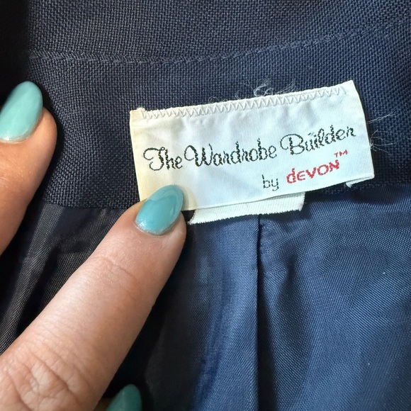 The Wardrobe Builder By Devon Navy Blazer Women’s Size 12 - Picture 4 of 6